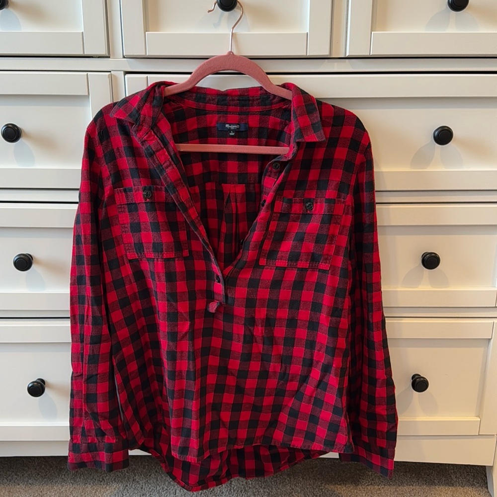 Madewell 100% cotton flannel shirt - size large